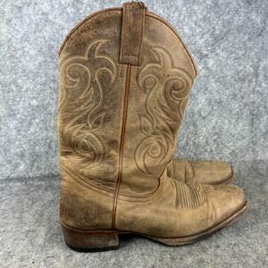 Shyanne Women's Darby Square Toe Western Boots BBW198 Brown Size 10M